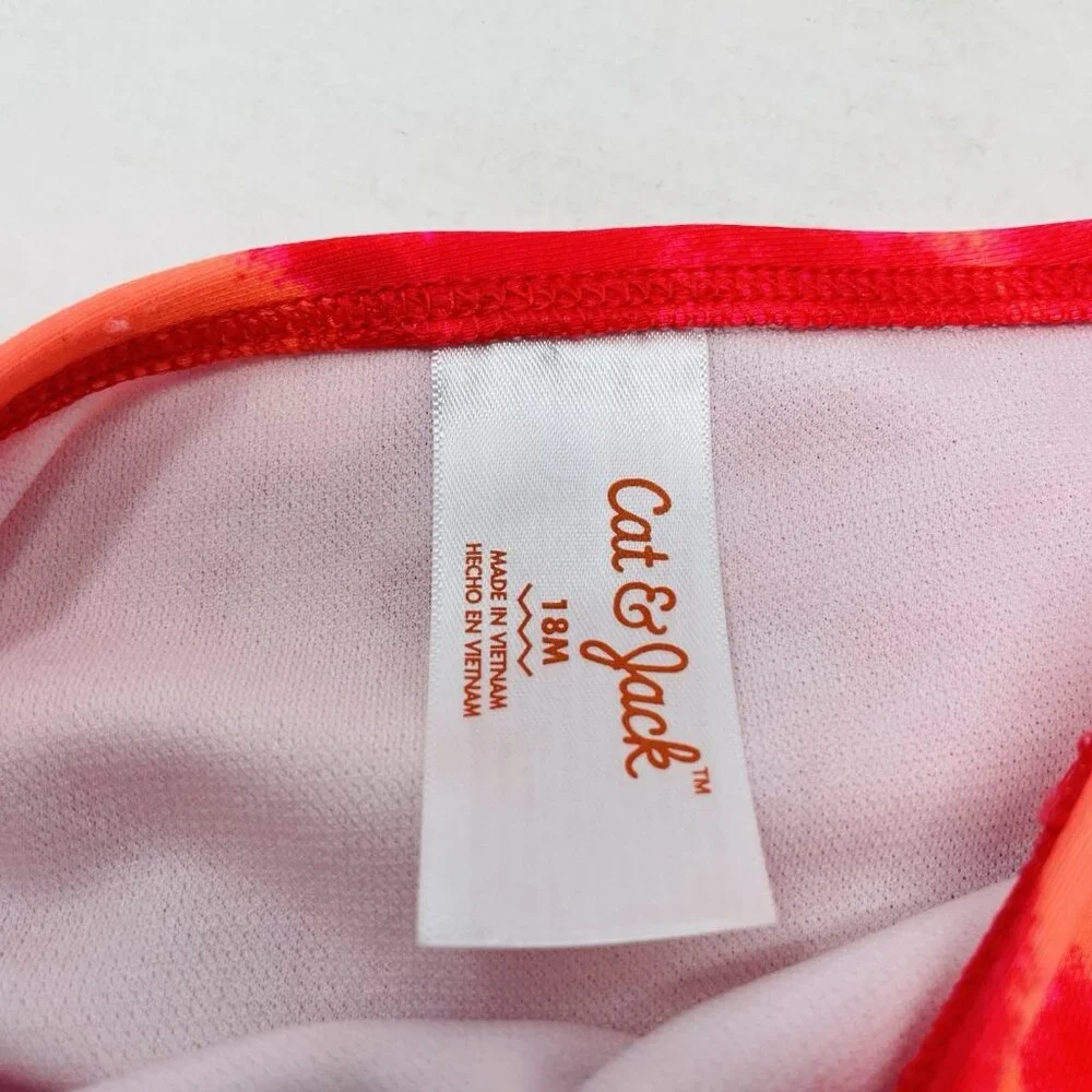 Cat‎ & Jack Baby Girls 18 Months Lot of 2 Bikini & One Piece Swimsuits 1449